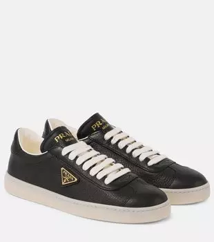 Кожаные кроссовки Logo Prada, Nero 1