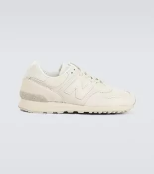 Кожаные кроссовки made in uk 576 New Balance, белый