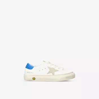 Кожаные кроссовки May School 6-9 лет Golden Goose, белый