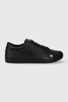 Кожаные кроссовки MODERN VULC LTH LOW WL Tommy Hilfiger, черный