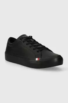 Кожаные кроссовки MODERN VULC LTH LOW WL Tommy Hilfiger, черный