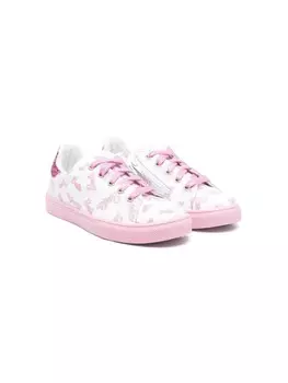Кожаные кроссовки Monnalisa x Barbie, белый
