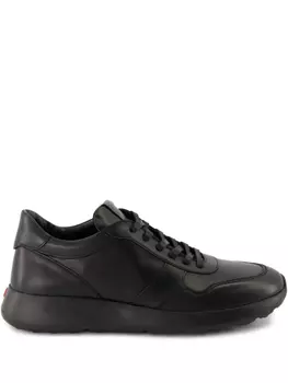 Кожаные кроссовки на шнуровке Tod's, черный