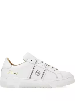 Кожаные кроссовки Philipp Plein, белый