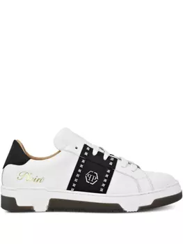 Кожаные кроссовки Philipp Plein, белый