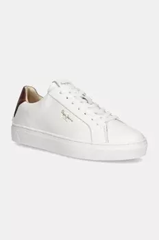 Кожаные кроссовки PLS00030 Pepe Jeans, белый