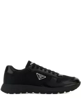 Кожаные кроссовки Prada, черный