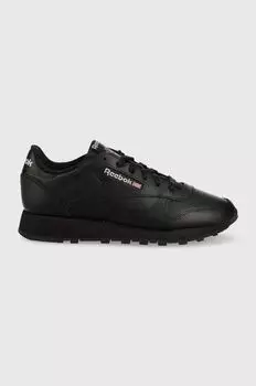 Кожаные кроссовки Reebok Classic, черный
