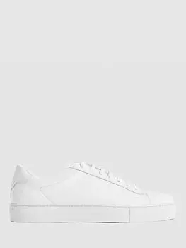 Кожаные кроссовки Reiss Finley, белые