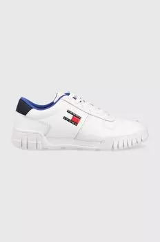 Кожаные кроссовки Retro Leather Cupsole Tjm Ess Tommy Jeans, белый