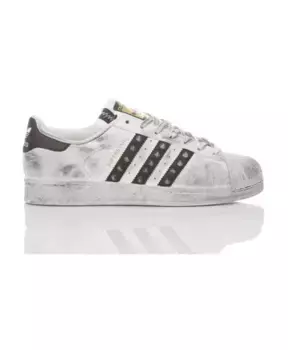 Кожаные кроссовки ручной работы Adidas, белый
