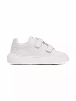 Кожаные кроссовки с логотипом EMPORIO ARMANI, белый