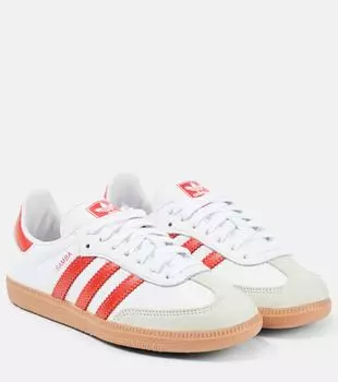 Кожаные кроссовки Samba OG Adidas, белый