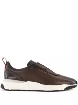 Кожаные кроссовки Santoni, коричневый