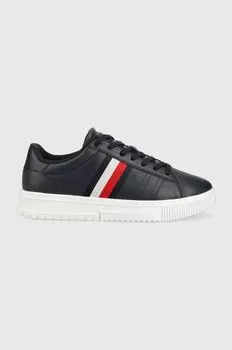 Кожаные кроссовки SUPERCUP LEATHER Tommy Hilfiger, темно-синий