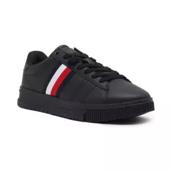 Кожаные кроссовки Supercup Tommy Hilfiger, черный
