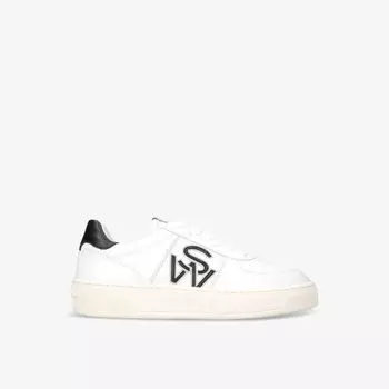 Кожаные кроссовки SW Courtside Monogram Stuart Weitzman, черный
