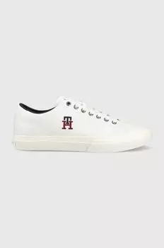 Кожаные кроссовки TH HI VULC STREET LOW LEATHER Tommy Hilfiger, белый