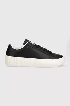 Кожаные кроссовки TJM LEATHER OUTSOLE Tommy Jeans, черный
