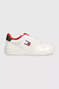Кожаные кроссовки TJW RETRO BASKET GLOSSY Tommy Jeans, белый