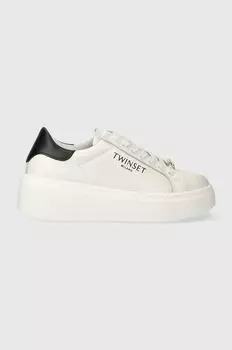 Кожаные кроссовки Twinset, белый