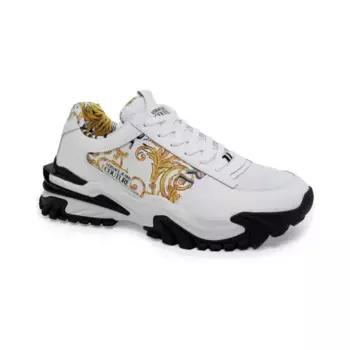 Кожаные кроссовки Versace, белый
