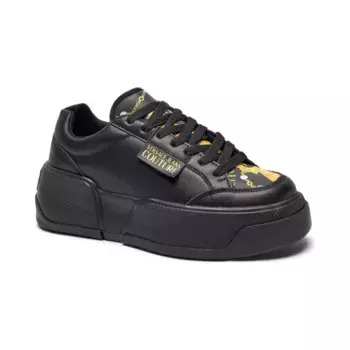 Кожаные кроссовки Versace, черный