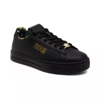 Кожаные кроссовки Versace, черный