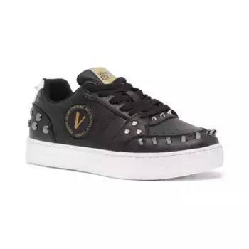 Кожаные кроссовки Versace, черный
