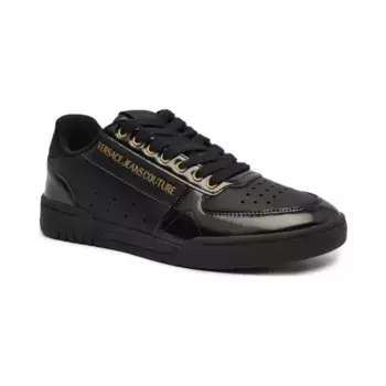Кожаные кроссовки Versace, черный
