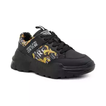 Кожаные кроссовки Versace, черный