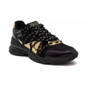 Кожаные кроссовки Versace, черный
