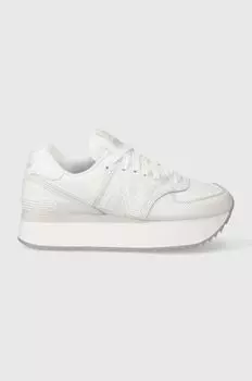 Кожаные кроссовки WL574ZFW New Balance, белый