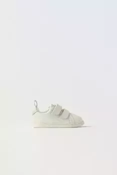 Кожаные кроссовки ZARA, белый
