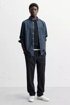 Кожаные кроссовки ZARA, белый