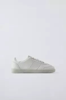 Кожаные кроссовки ZARA, синий