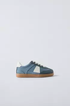 Кожаные кроссовки ZARA, синий