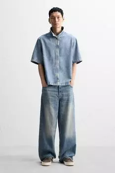 Кожаные кроссовки ZARA, зеленый