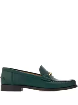 Кожаные лоферы Ferragamo, зеленый