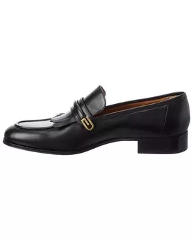 Кожаные лоферы Gucci, черный