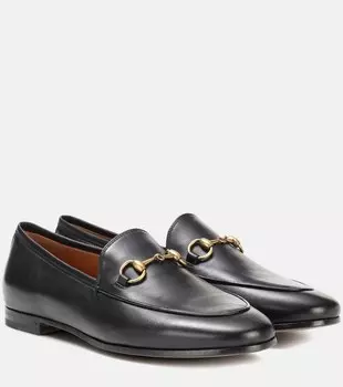 Кожаные лоферы Gucci Jordaan Gucci, черный
