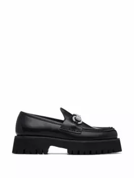 Кожаные лоферы Horsebit Gucci, черный