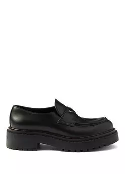 Кожаные лоферы Prada, черный