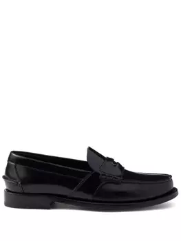 Кожаные лоферы Prada, черный