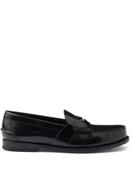 Кожаные лоферы Prada, черный