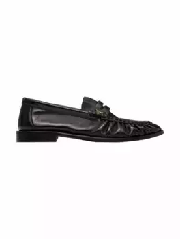 Кожаные лоферы Saint Laurent, черный