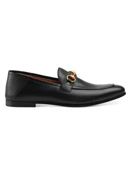 Кожаные лоферы Web Brixton Gucci, черный