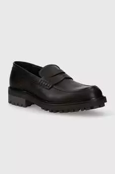 Кожаные мокасины Calvin Klein, черный