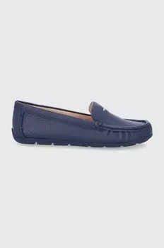 Кожаные мокасины Coach, темно-синий
