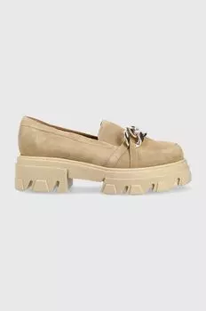 Кожаные мокасины Mey Charles Footwear, бежевый